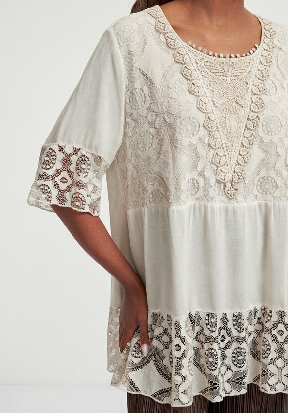 Туника ярусная кружевная шир.  580, рис. 6