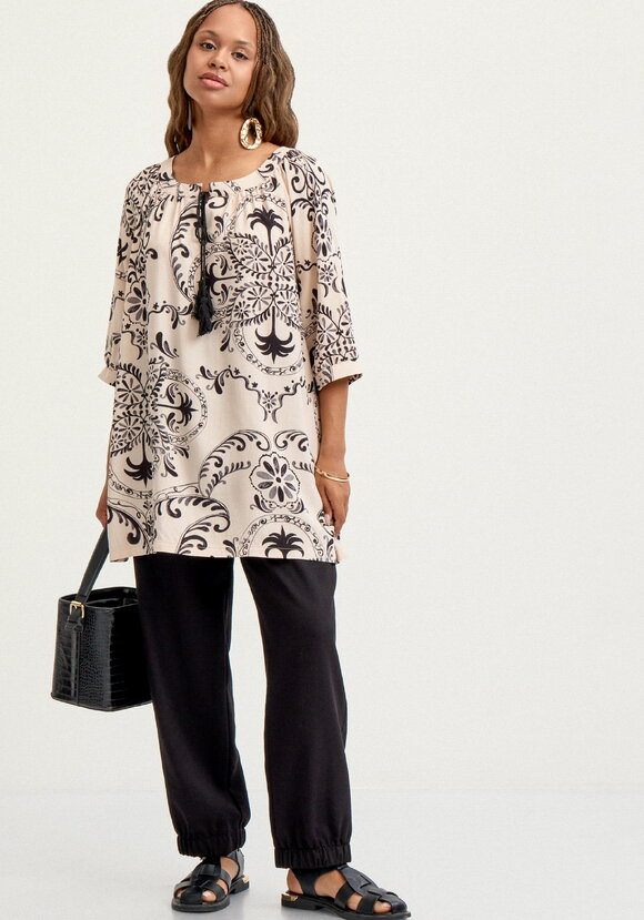 Туника с принтом свободного кроя шир.  580, рис. 15