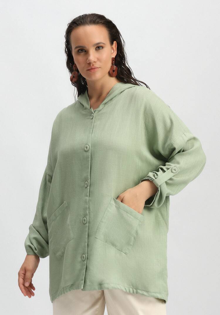 Рубашка с капюшоном и асимметричным низом шир.  750, рис. 26