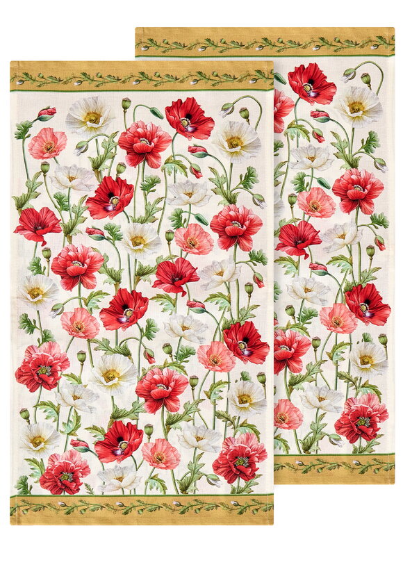 Набор полотенец Маки, 2 шт. шир.  580, рис. 1