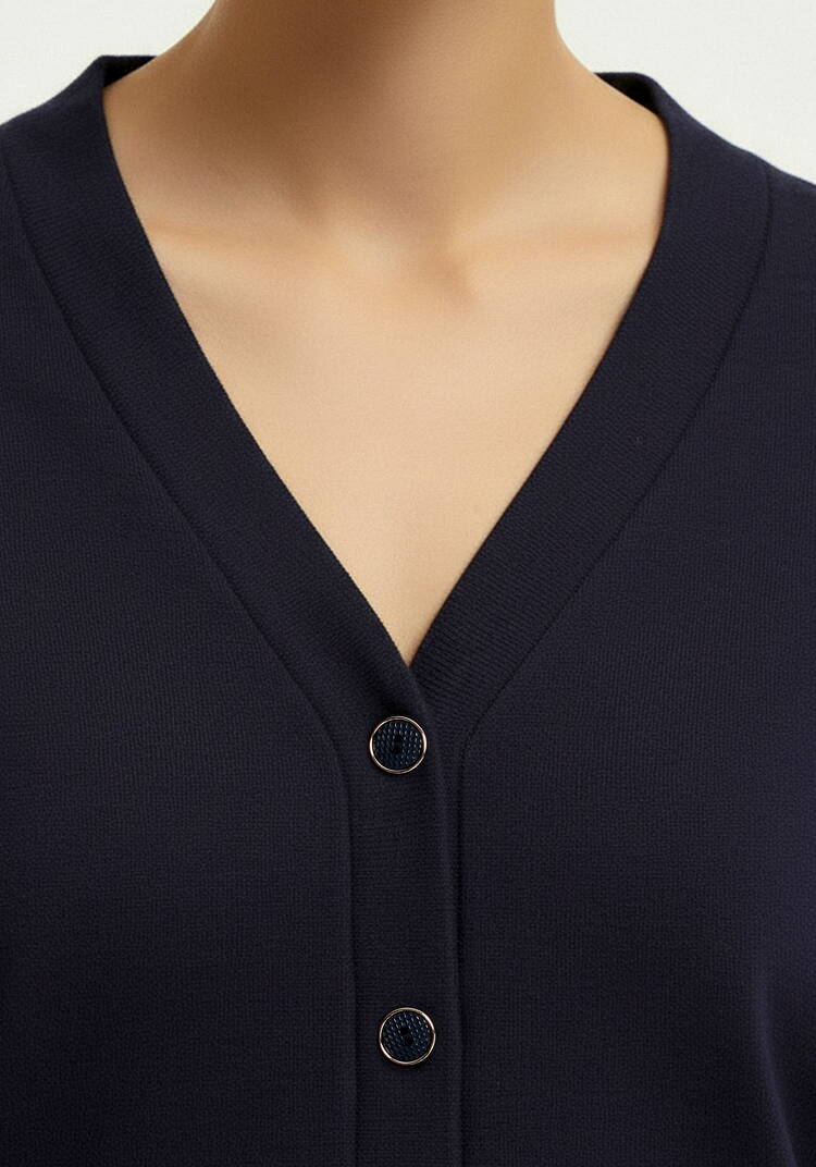 Кардиган на пуговицах утепленный шир.  750, рис. 5