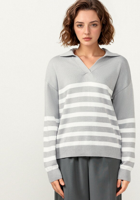 Джемпер поло в полоску шир.  580, рис. 32