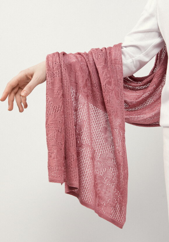 Палантин ажурный из натуральной шерсти шир.  580, рис. 10