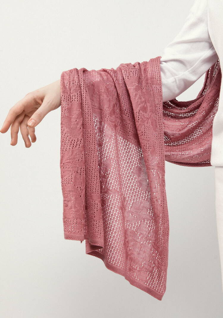 Палантин ажурный из натуральной шерсти шир.  750, рис. 10