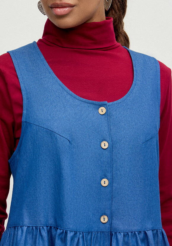 Сарафан оверсайз с отрезной линией талии шир.  580, рис. 22