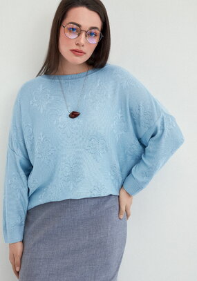 Джемпер структурной вязки свободного силуэта