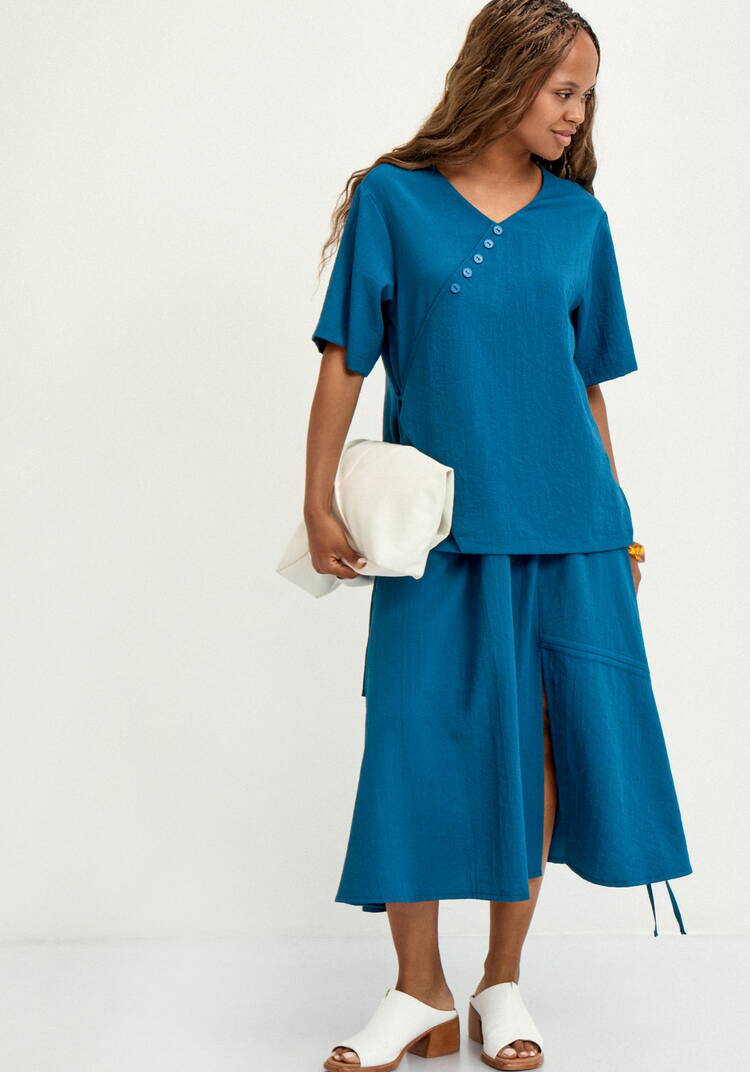 Блуза  свободного кроя шир.  750, рис. 16