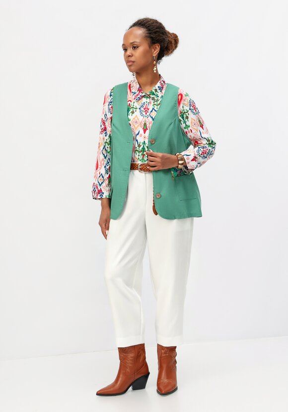 Жилет оригинального дизайна шир.  580, рис. 7