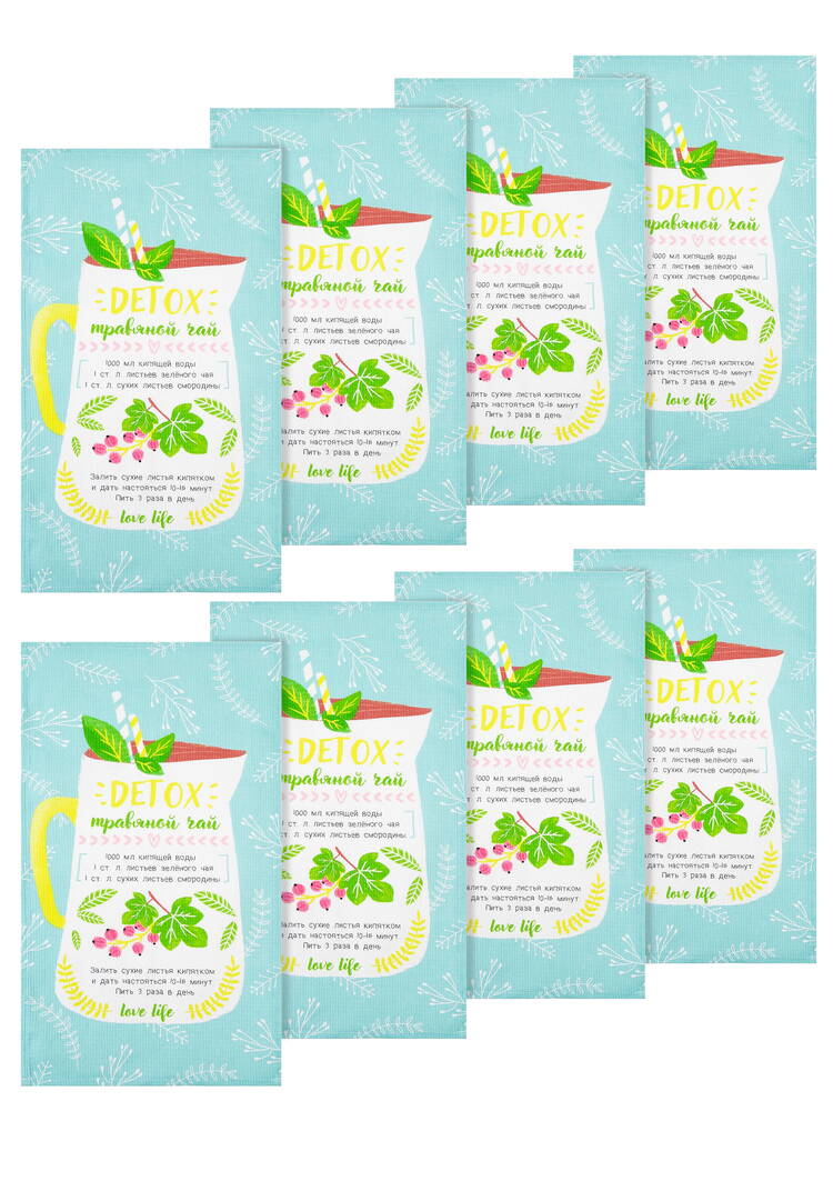 Полотенце кухонное Чайная серия, 8 шт. шир.  750, рис. 9