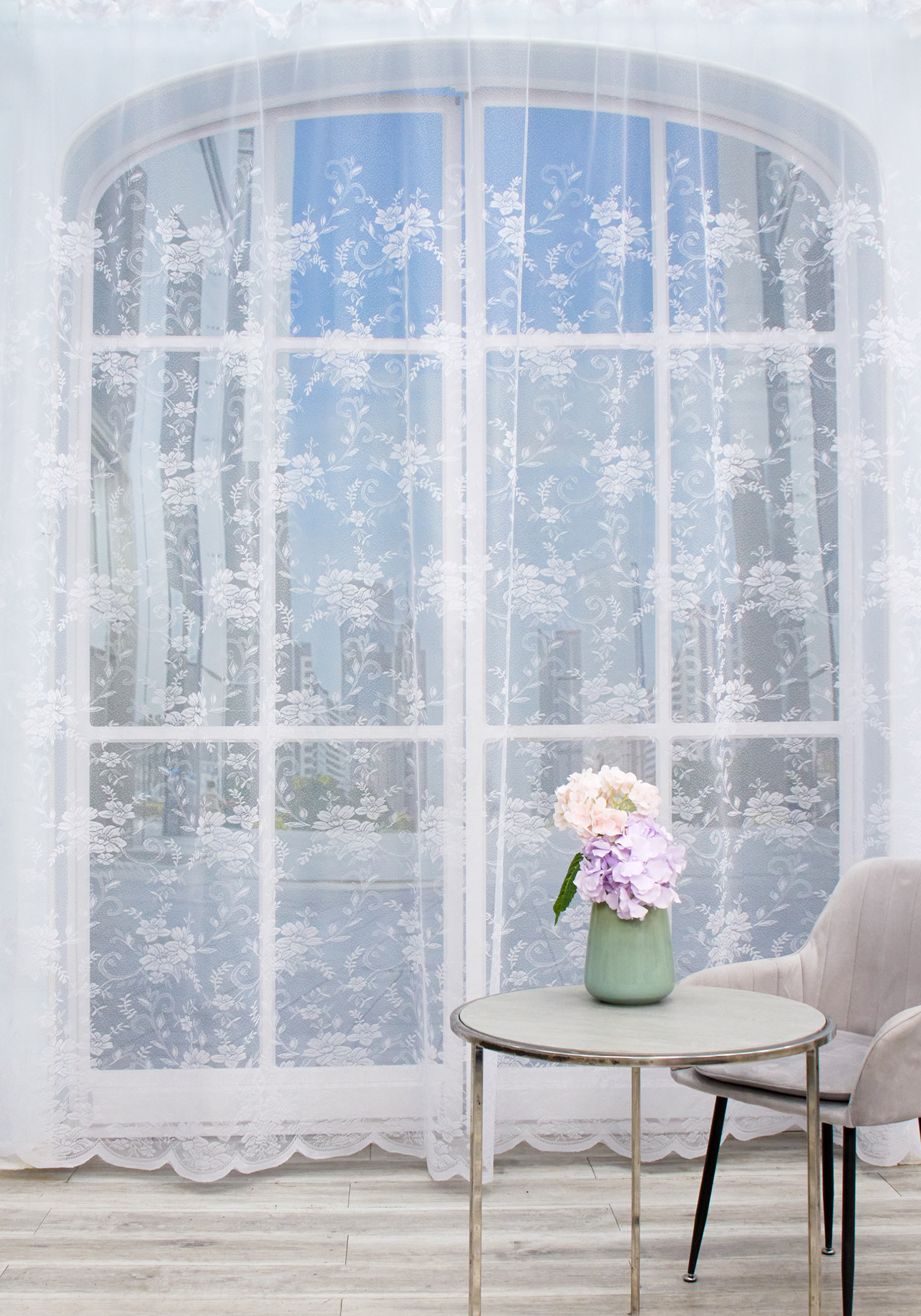 

Тюль-жаккард "Морозный узор", Белый