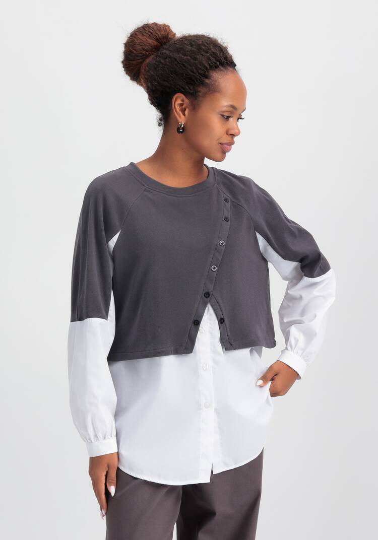 Свитшот с имитацией двойки шир.  750, рис. 7