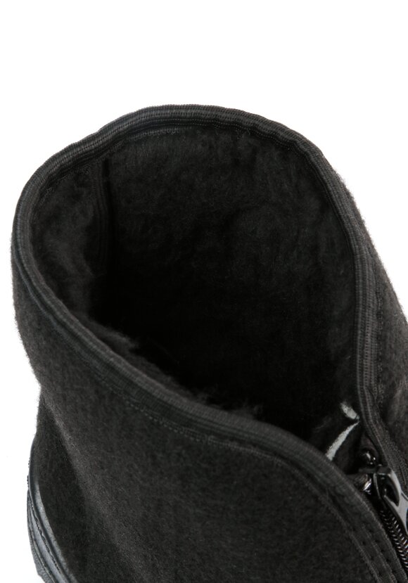 Ботинки мужские из овчины, черные шир.  580, рис. 6