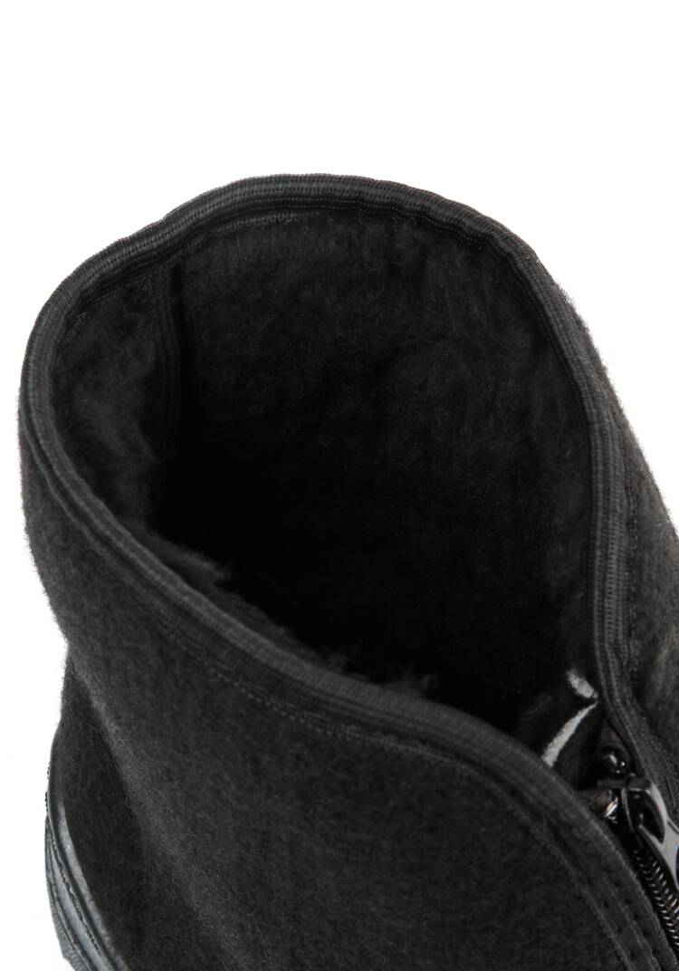 Ботинки мужские из овчины, черные шир.  750, рис. 6