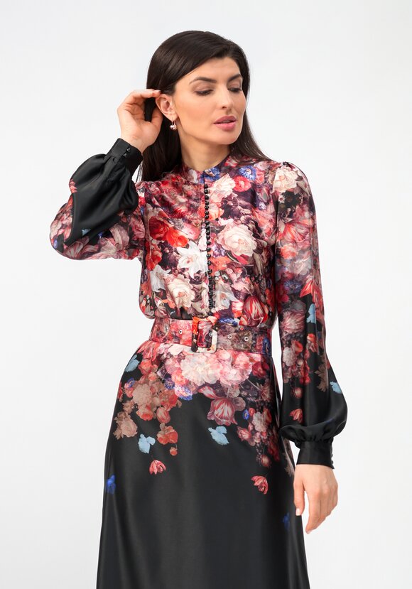 Платье с градиентным цветным рисунком шир.  580, рис. 12