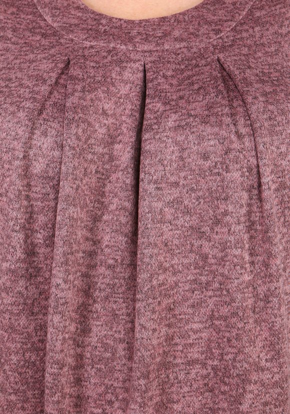 Платье-миди однотонное с длинным рукавом шир.  580, рис. 11