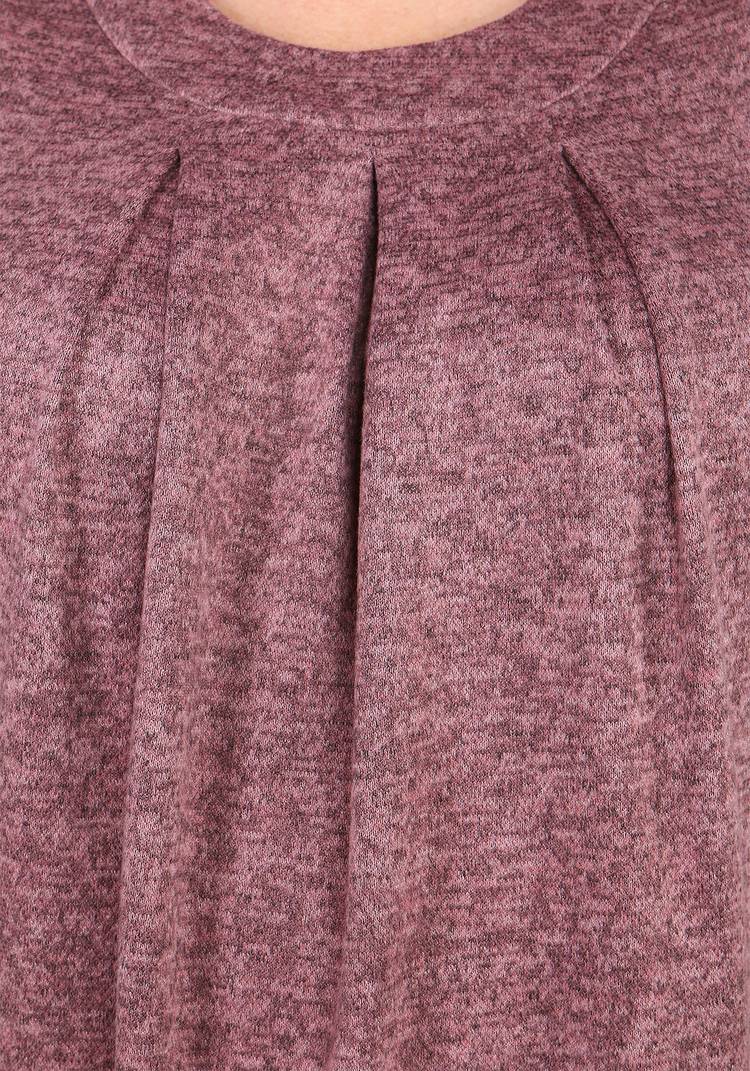 Платье-миди однотонное с длинным рукавом шир.  750, рис. 11