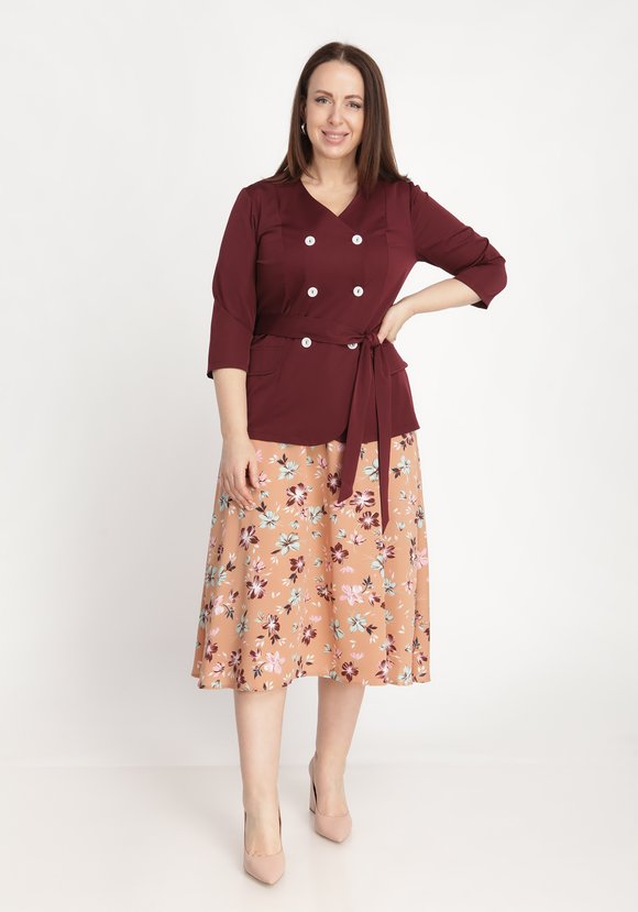 Костюм двойка: жакет и юбка шир.  580, рис. 20