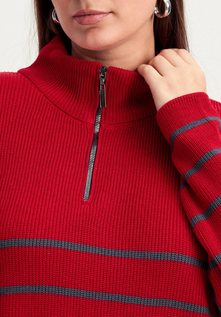 Джемпер в полоску с воротником-поло на молнии шир.  750, рис. 38