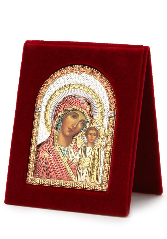 Икона Небесные покровители с эмалью, 7*9 см шир.  580, рис. 1