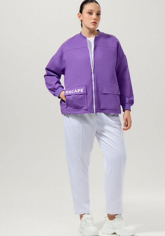 Бомбер с накладными карманами шир.  580, рис. 18