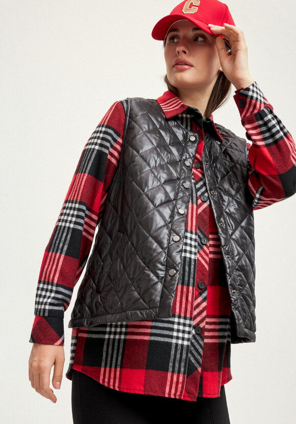 Жилет стёганый с застёжкой на кнопки шир.  580, рис. 1