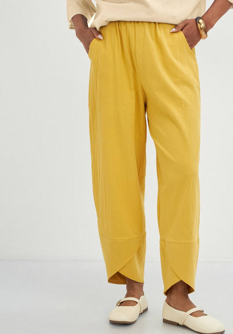 Брюки-тюльпан на резинке шир.  750, рис. 10