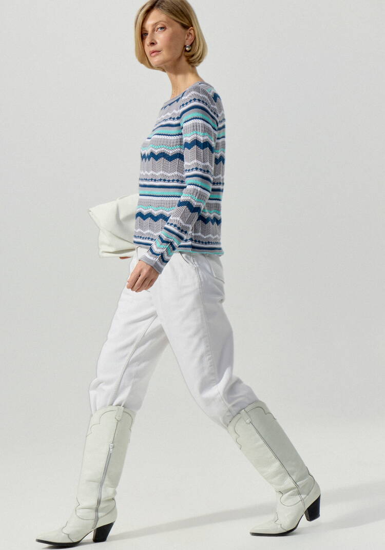 Джемпер с морским орнаментом шир.  750, рис. 13