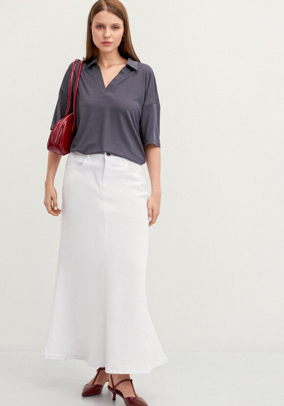 Поло с отложным воротником в рубчик шир.  580, рис. 15