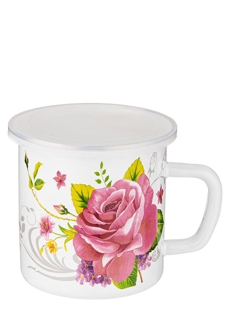 Кружка эмалированная с пластиковой крышкой шир.  750, рис. 9