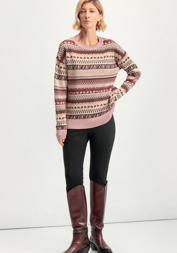 Джемпер со скандинавским рисунком шир.  750, рис. 10