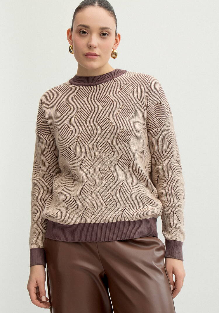 Джемпер с фактурным орнаментом шир.  750, рис. 12