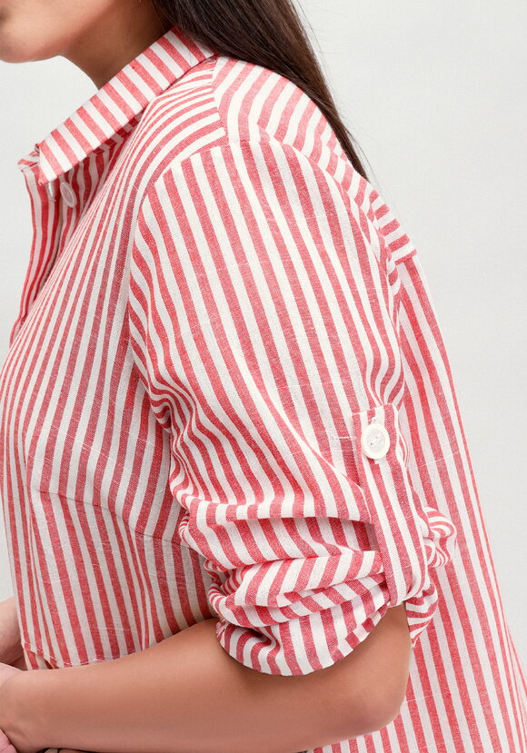 Платье-рубашка в полоску прямого силуэта шир.  580, рис. 6