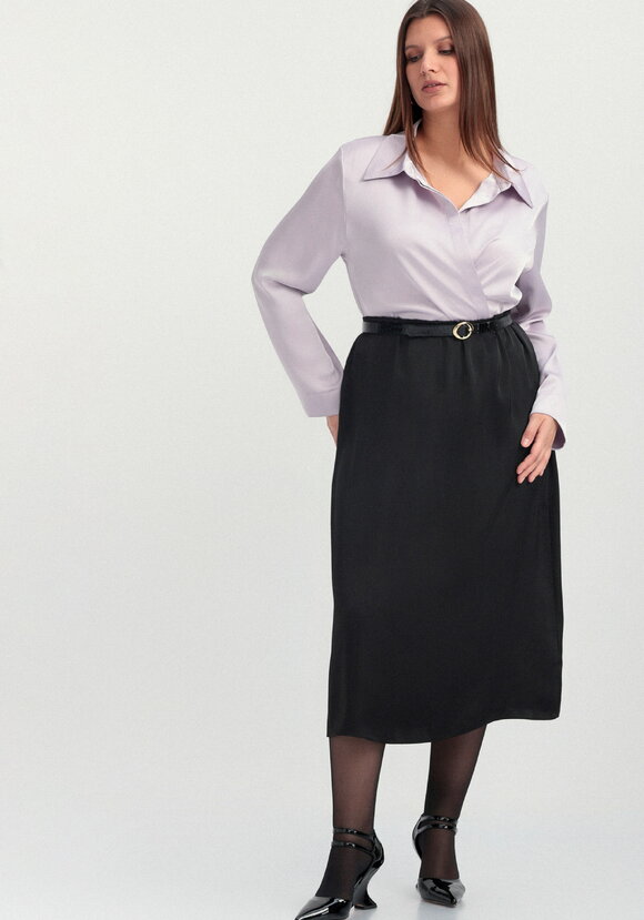 Юбка шелковая с эластичной лентой в поясе шир.  580, рис. 1