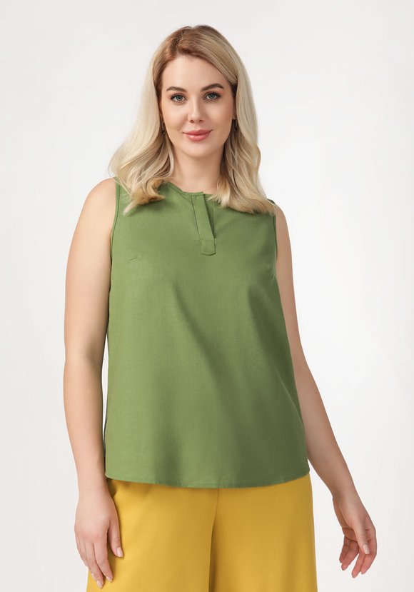 Блуза без рукавов с круглым вырезом шир.  580, рис. 2