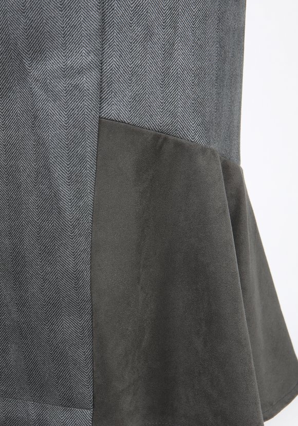 Юбка из эко-замши с воланом шир.  580, рис. 14