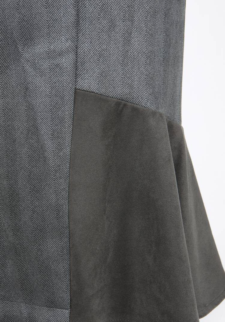 Юбка из эко-замши с воланом шир.  750, рис. 14