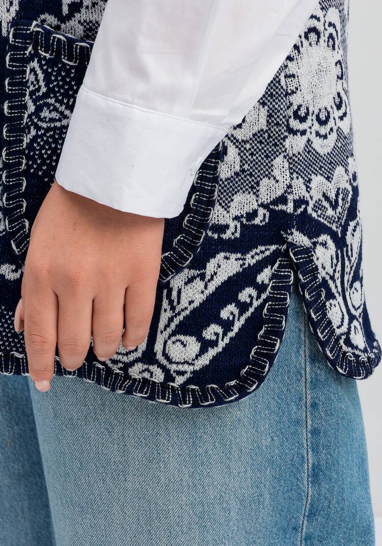 Жилет из шерсти Ласковое тепло шир.  750, рис. 35