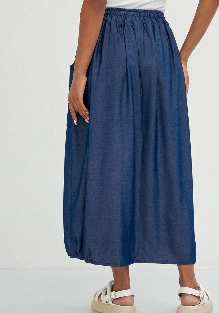 Юбка оригинального кроя с декором из пуговиц шир.  750, рис. 11