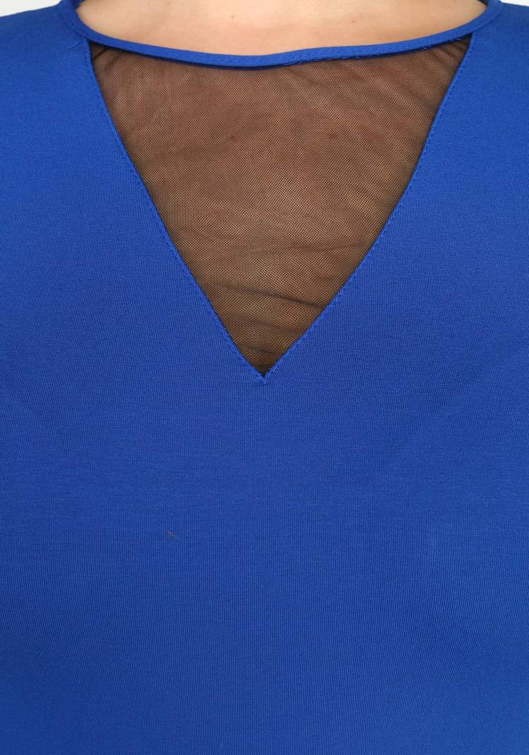 Блуза с длинным рукавом и вставкой шир.  750, рис. 4