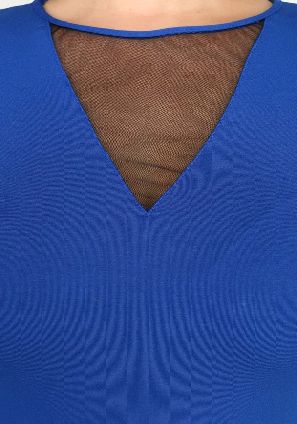 Блуза с длинным рукавом и вставкой шир.  580, рис. 4