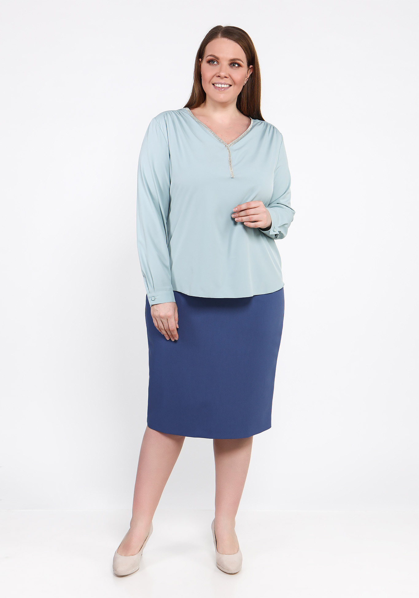 Блуза с декором "Юстина" Julia Weber, размер 50, цвет кремовый - фото 2