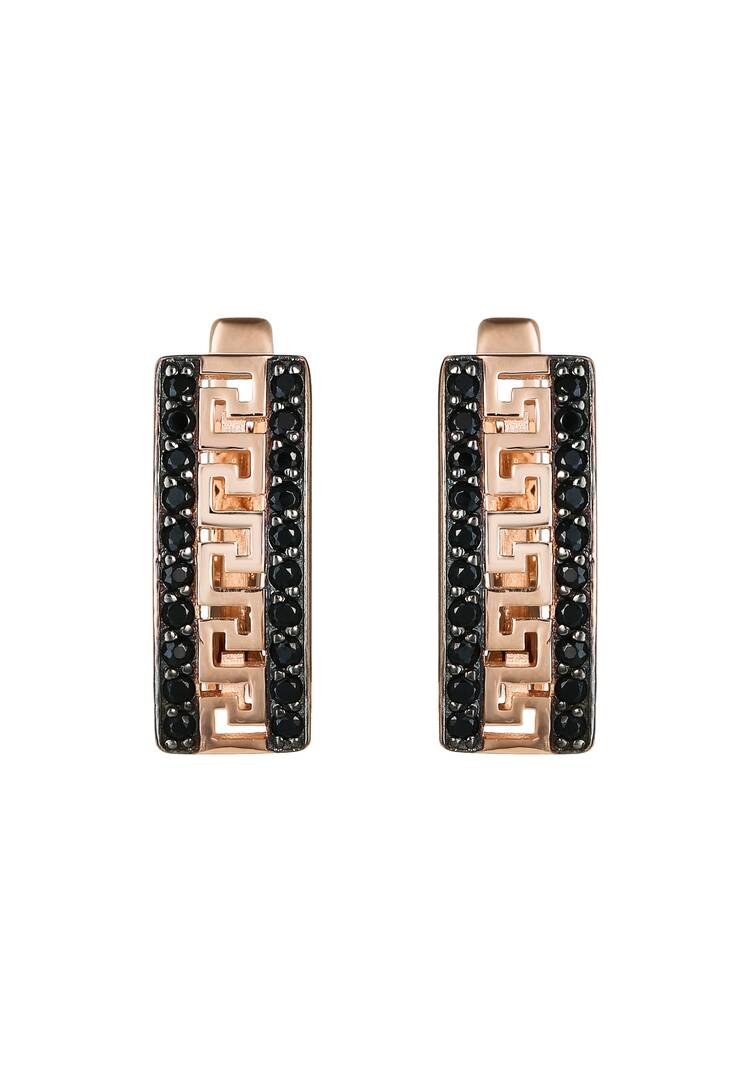 Серьги серебряные Элегантная классика шир.  750, рис. 2