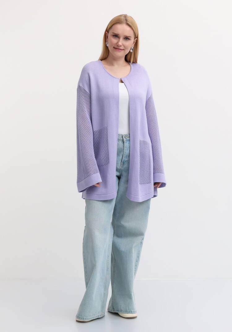 Кардиган оригинальной вязки прямого кроя шир.  750, рис. 8