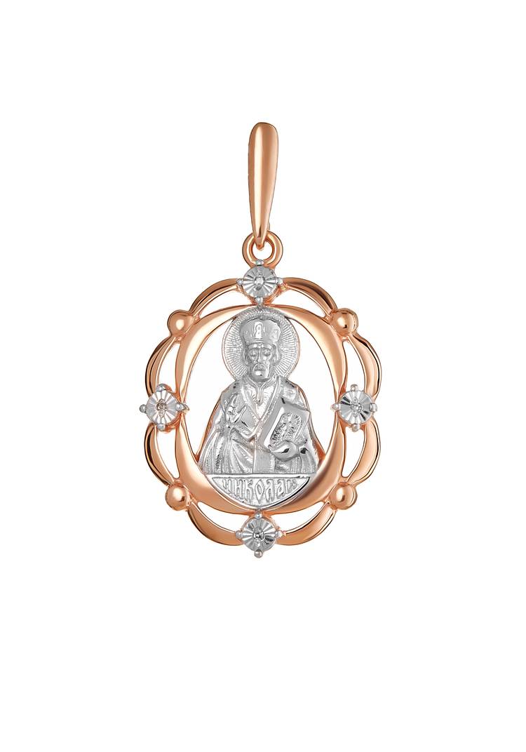 Серебряная подвеска-иконка Святой лик шир.  750, рис. 3