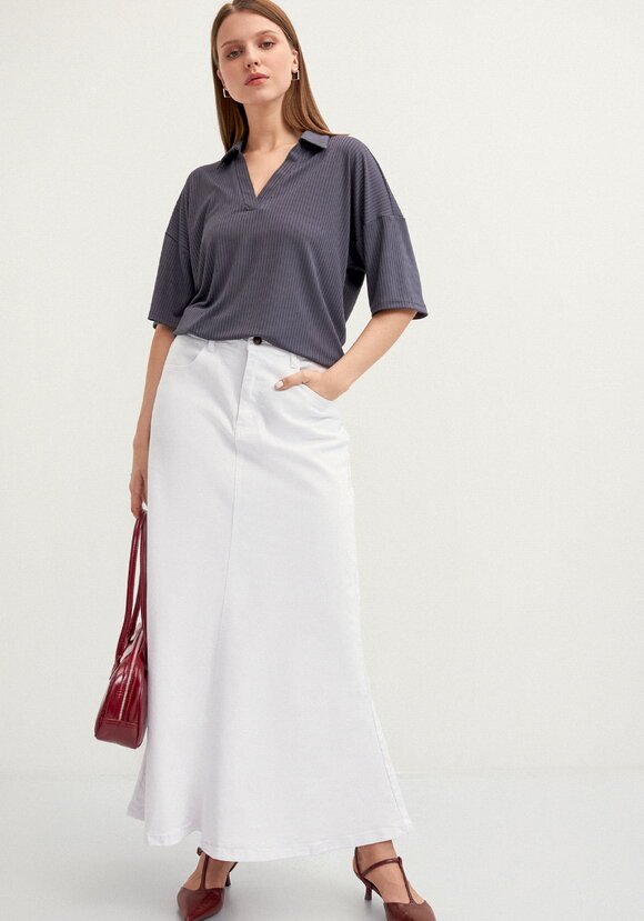 Поло с отложным воротником в рубчик шир.  580, рис. 10