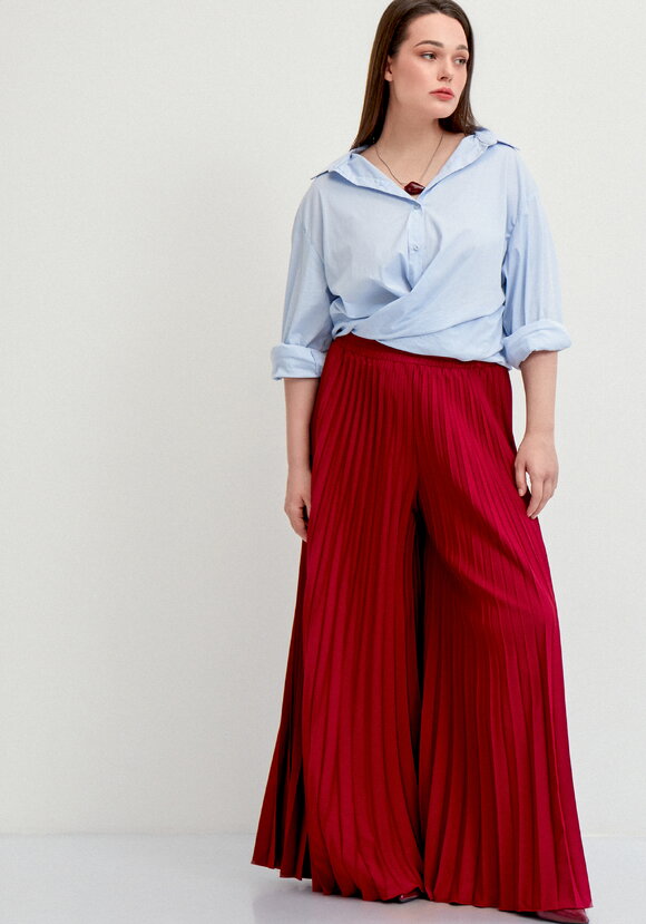 Брюки гофре с декоративным поясом шир.  580, рис. 23