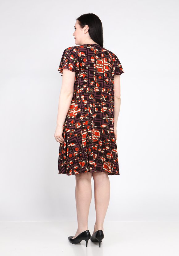 Платье с воланами по низу и на плечах шир.  580, рис. 7