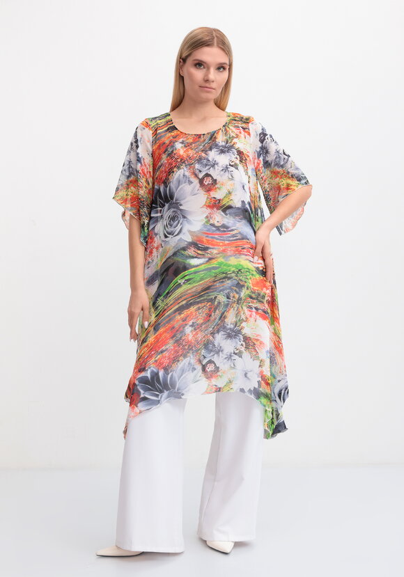 Туника с удлиненными уголками по низу шир.  580, рис. 1