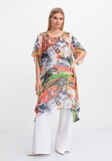 Туника с удлиненными уголками по низу