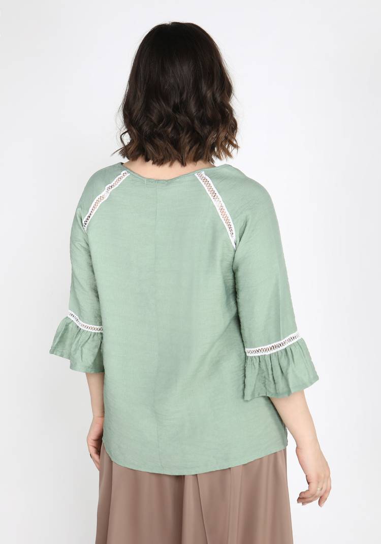 Блуза с вставками из кружева шир.  750, рис. 5